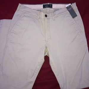 Abercrombie & Finch Men Beige Dress Pants